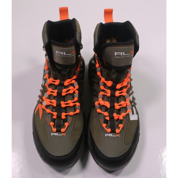 RLX Ralph Lauren X Abridge Ranger Hiking Boots Green Orange Men's US 9.5 - Picture 4 of 10